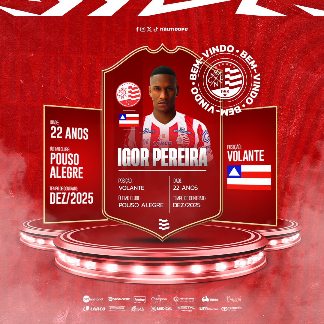Atleta tem 16 jogos na Série C de 2023
