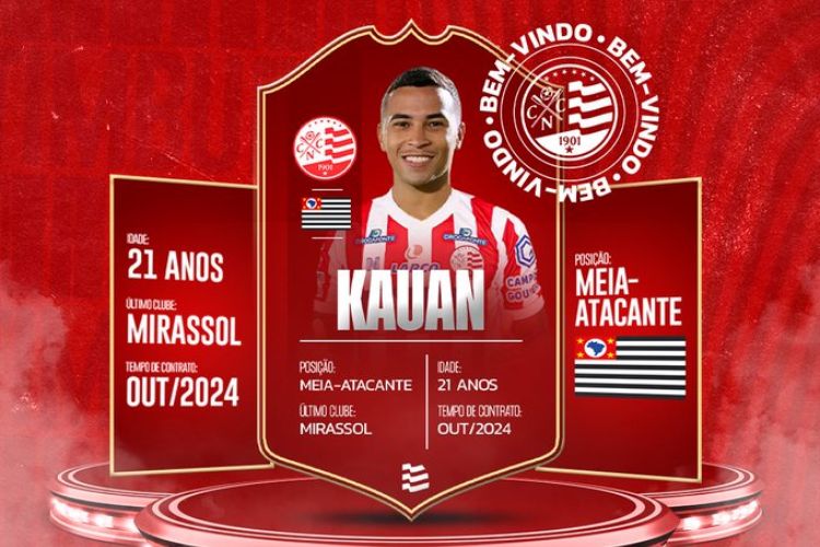 Kauan, novo reforço do Náutico