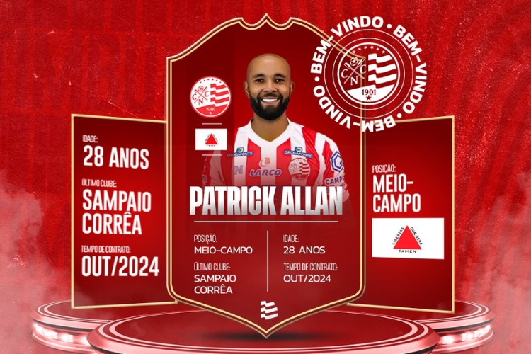 Patrick Allan, novo reforço do Náutico