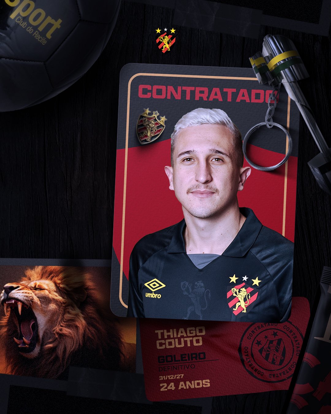 Goleiro é a nona contratação do Sport para 2024