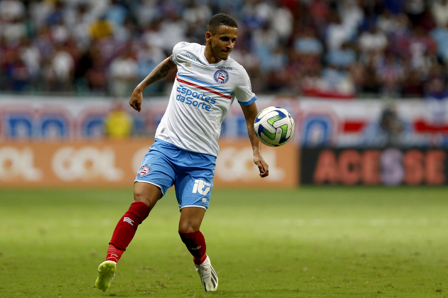 Luciano Juba em ação pelo Bahia em 2024