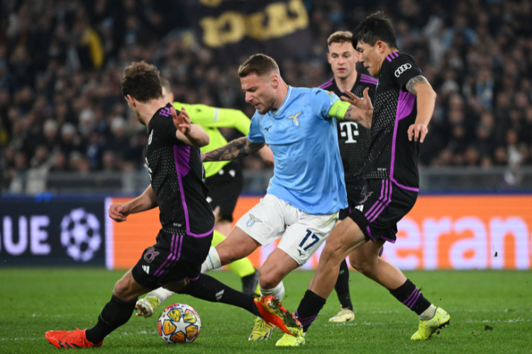 Na Itália, Lazio sai na frente no confronto de ida contra o Bayern