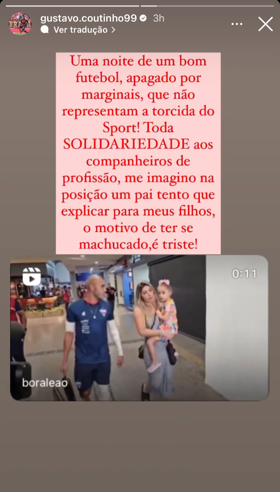 Postagem de Gustavo Coutinho