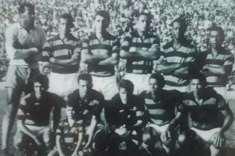 Escalação do Sport em 1968: Miltão, Baixa, Gilson, Bibiu, Valter, Altair, Dema, Zezinho, Tonel, Soares e Fernando Lima.