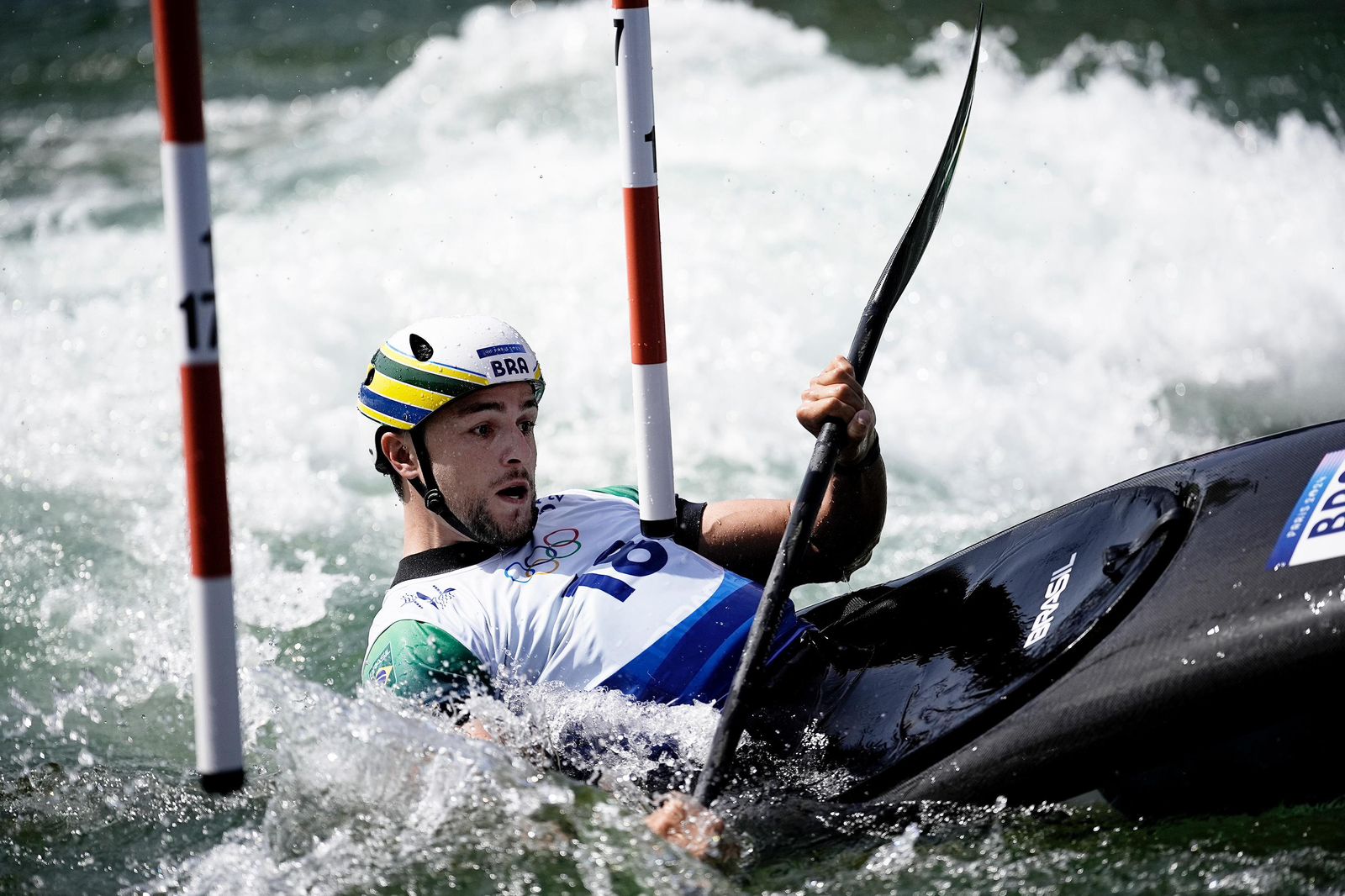 Pepê Gonçalves, da canoagem slalom, compete nos Jogos Olímpicos de Paris 2024