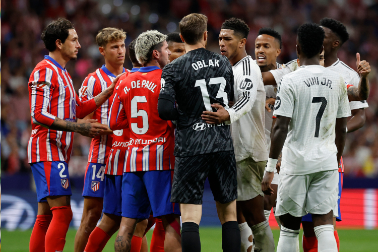 Atlético de Madrid e Real Madrid empataram em 1 a 1