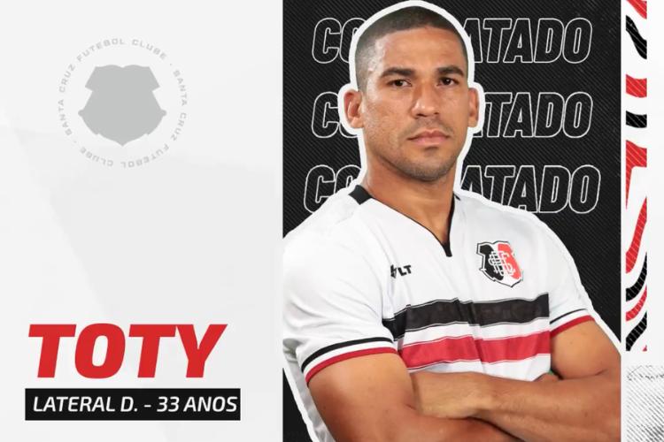 Toty é anunciado na sua terceira passagem no Santa Cruz