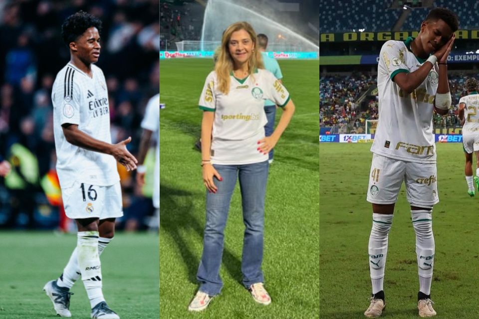 A venda de Estev&atilde;o para o Chelsea &eacute; a maior da hist&oacute;ria do Palmeiras/Reprodu&ccedil;&atilde;o/Endrick, Reprodu&ccedil;&atilde;o/ Leila Pereira e Cesar Greco/Palmeiras