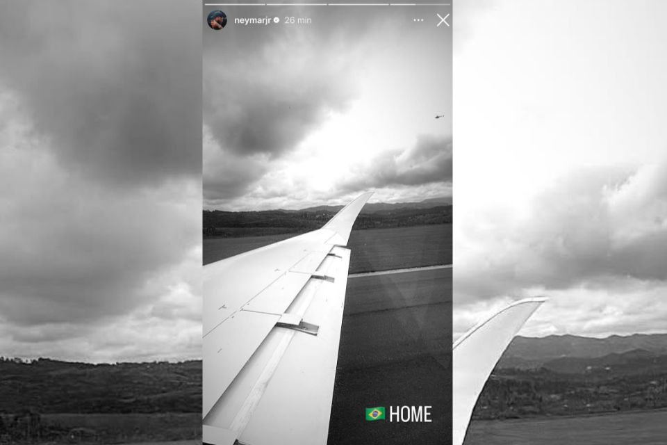 Brasileiro registrou sua chegada em seus stories 