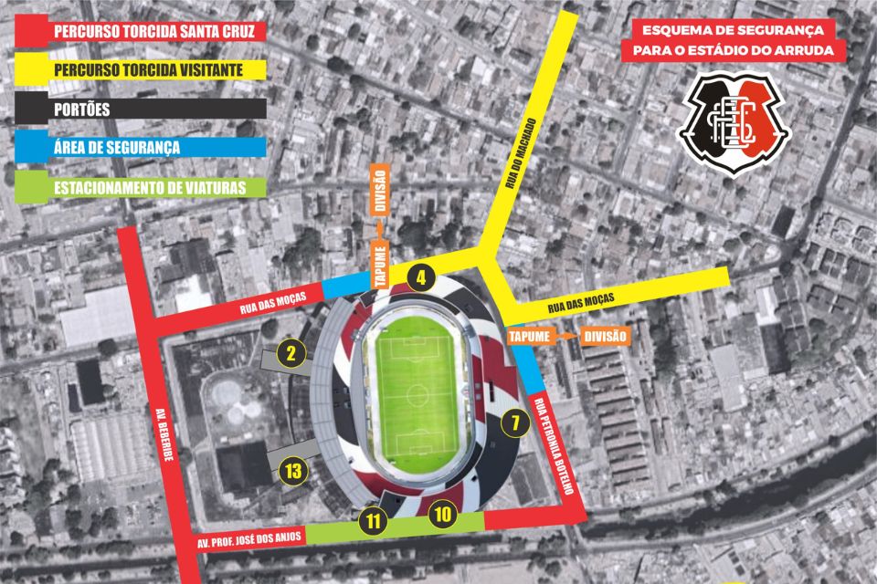 Clássico entre Santa Cruz e Sport terá segurança reforçada