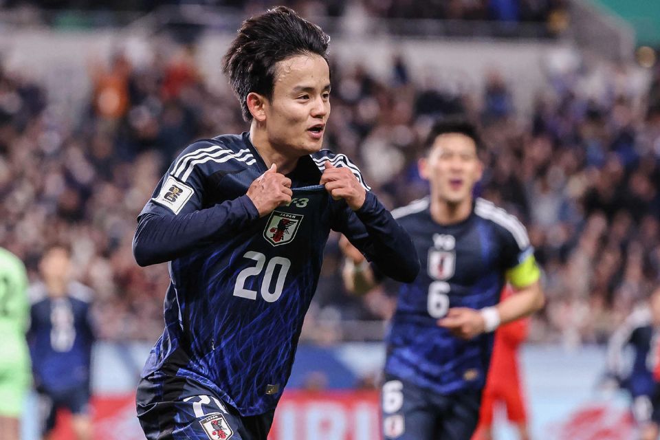 Kubo marcou o gol da classificação japonesa para a Copa de 2026