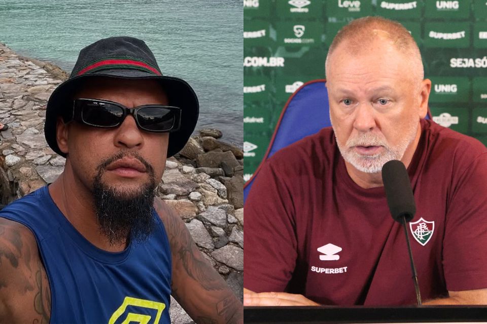 Antes de encerrar carreira, Felipe Melo trabalhou com Mano Menezes na temporada passada/Reprodu&ccedil;&atilde;o / Redes Sociais e Marcelo Gon&ccedil;alves / Fluminense FC