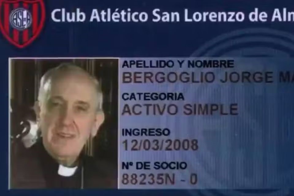 Papa Francisco era o sócio número 88235 do San Lorenzo
