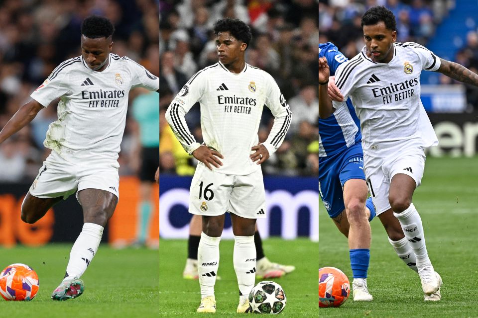 Trio de ataque brasileiro do Real Madrid