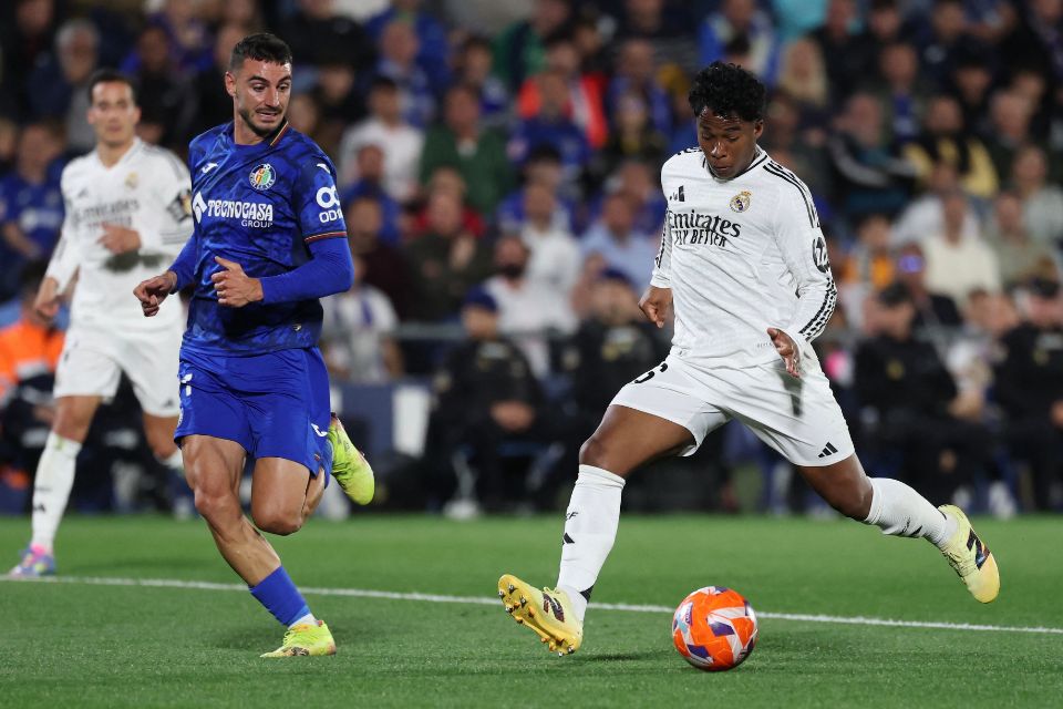 Endrick foi titular na última partida contra o Getafe