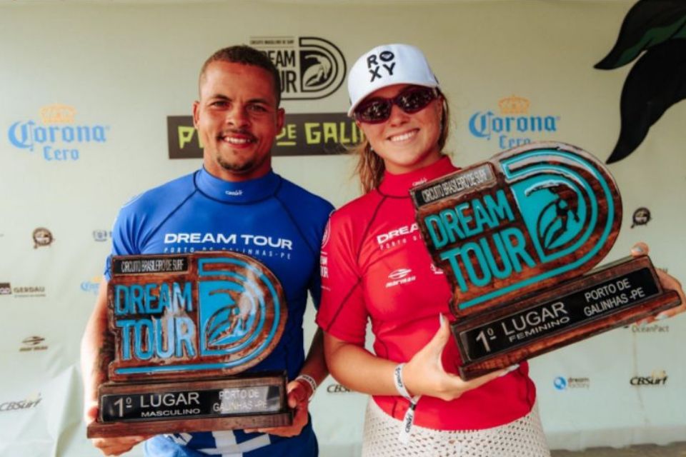 Douglas Silva e Laura Raupp, os grandes campeões da primeira etapa do Dream Tour 2025
