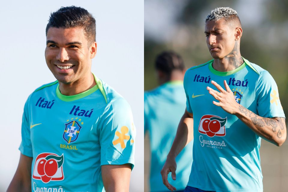 Casemiro e Richarlison voltaram a Seleção após mais de um ano 